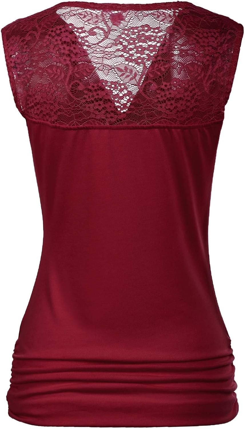 image:imageZeagoo Tank Top for Women Trendy Going Out Tops Sleeveless Shirts Ruched Business Casual Basic Tunic TopsWine Red
