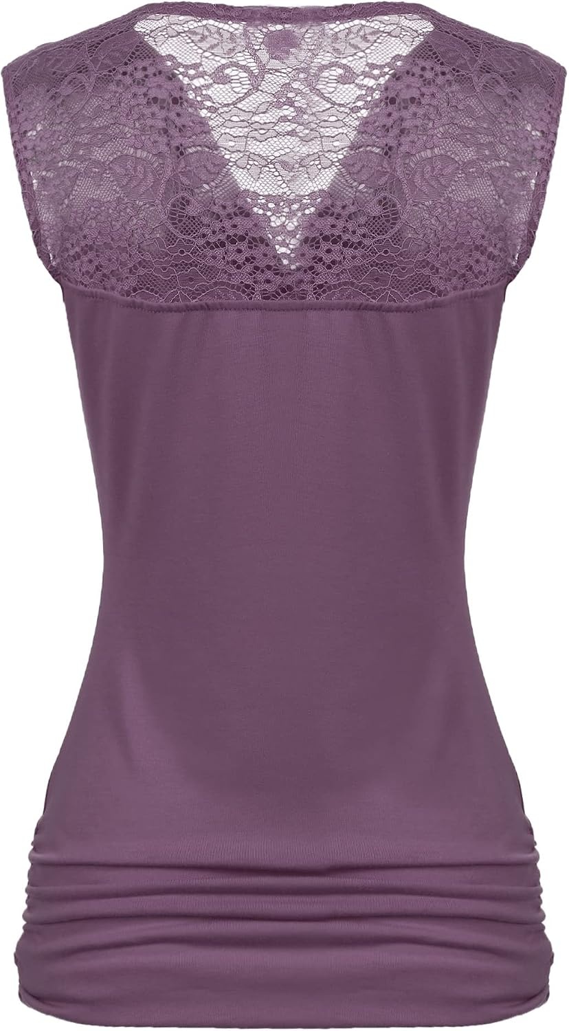 image:imageZeagoo Tank Top for Women Trendy Going Out Tops Sleeveless Shirts Ruched Business Casual Basic Tunic TopsWineberry
