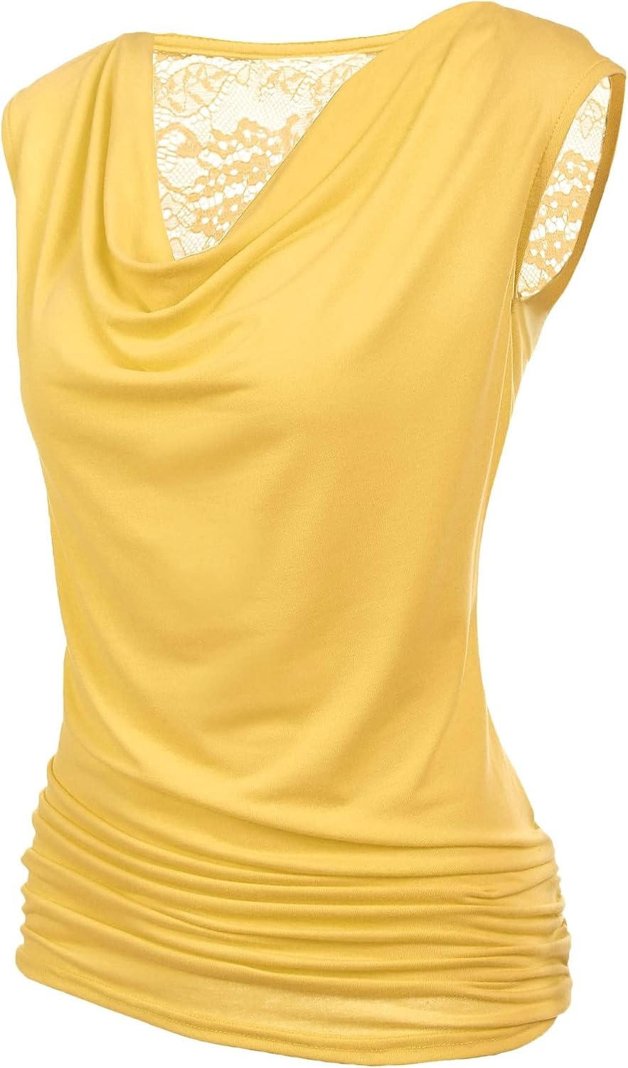 image:imageZeagoo Tank Top for Women Trendy Going Out Tops Sleeveless Shirts Ruched Business Casual Basic Tunic TopsYellow