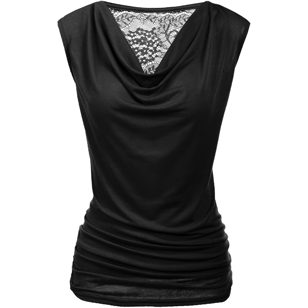 image:imageZeagoo Tank Top for Women Trendy Going Out Tops Sleeveless Shirts Ruched Business Casual Basic Tunic TopsBlack