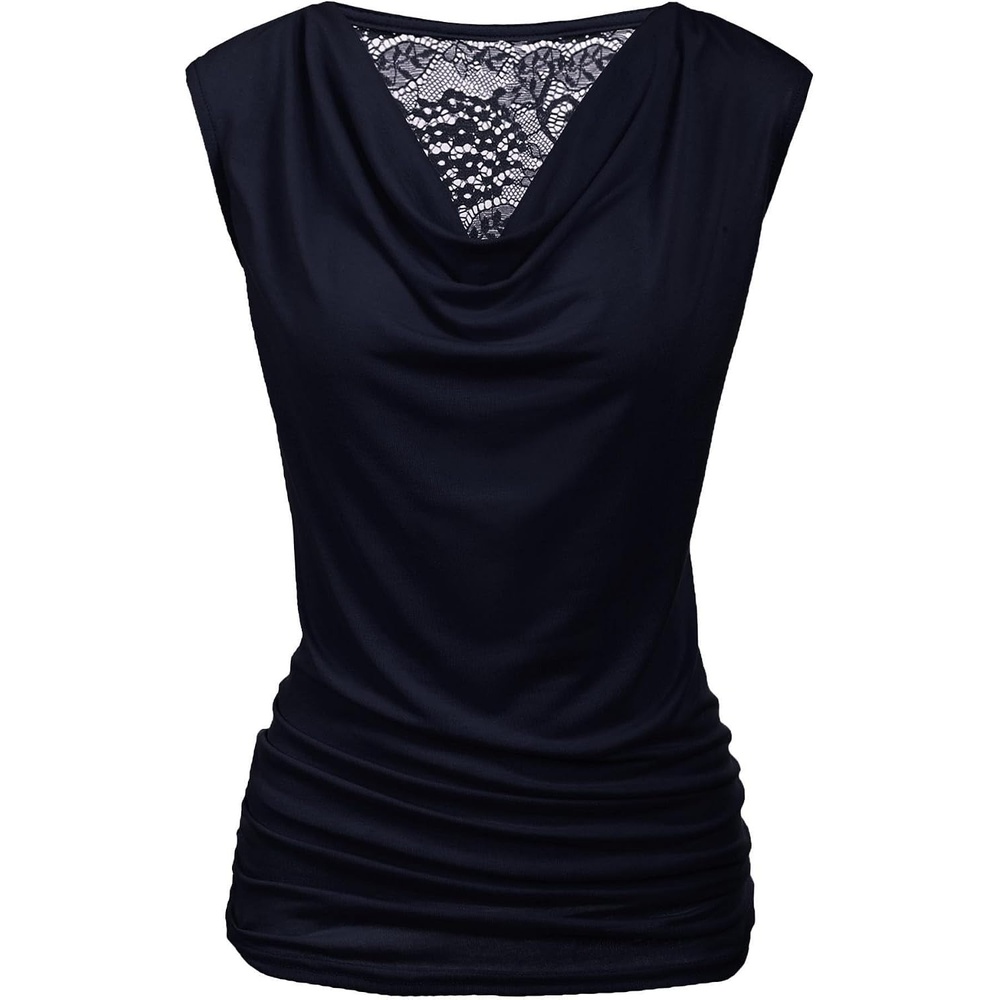 image:imageZeagoo Tank Top for Women Trendy Going Out Tops Sleeveless Shirts Ruched Business Casual Basic Tunic TopsNavy Blue
