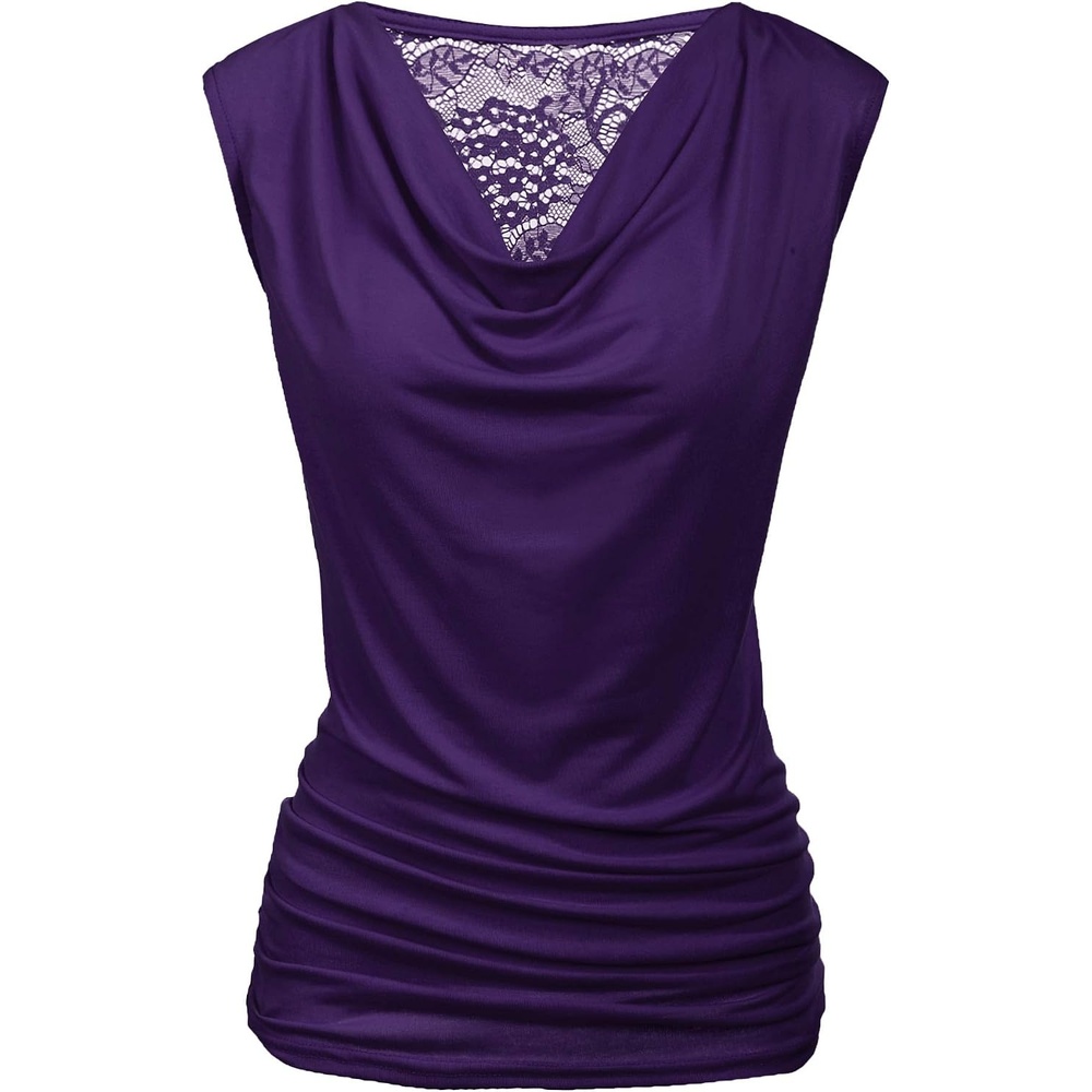 image:imageZeagoo Tank Top for Women Trendy Going Out Tops Sleeveless Shirts Ruched Business Casual Basic Tunic TopsPurple