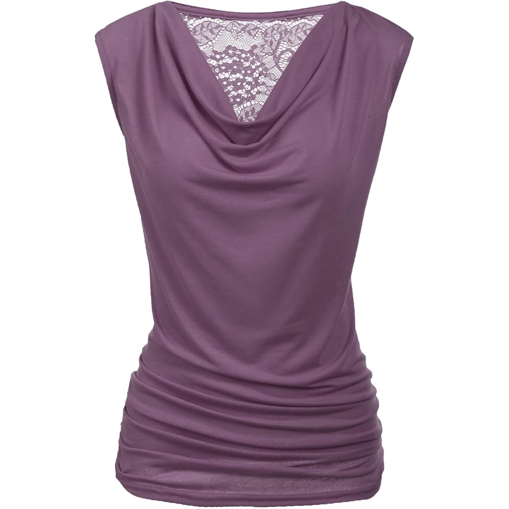 image:imageZeagoo Tank Top for Women Trendy Going Out Tops Sleeveless Shirts Ruched Business Casual Basic Tunic TopsWineberry