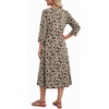 Zeagoo 3/4 Sleeve Dress for Women Midi Dresses V Neck Lace Casual Sundress(Brown Floral 01)