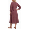 Zeagoo 3/4 Sleeve Dress for Women Midi Dresses V Neck Lace Casual Sundress(Mauve)
