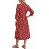 Zeagoo 3/4 Sleeve Dress for Women Midi Dresses V Neck Lace Casual Sundress(Red Dot)