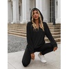Zeagoo Hoodies for Women Half Zip Up Oversized Sweatshirt Fall Clothes 2026(02-black)