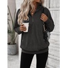 Zeagoo Hoodies for Women Half Zip Up Oversized Sweatshirt Fall Clothes 2026(Dark Grey)