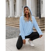 Zeagoo Hoodies for Women Half Zip Up Oversized Sweatshirt Fall Clothes 2026(Light Blue)