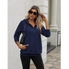 Zeagoo Hoodies for Women Half Zip Up Oversized Sweatshirt Fall Clothes 2026(Navy Blue)
