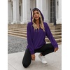 Zeagoo Hoodies for Women Half Zip Up Oversized Sweatshirt Fall Clothes 2026(Purple)