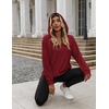 Zeagoo Hoodies for Women Half Zip Up Oversized Sweatshirt Fall Clothes 2026(Red)