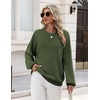 Zeagoo Oversized Sweater for Women 2026 Crewneck Long Sleeve Fall Clothes(Army Green)