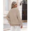 Zeagoo Oversized Sweater for Women 2026 Crewneck Long Sleeve Fall Clothes(Beige)