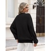 Zeagoo Oversized Sweater for Women 2026 Crewneck Long Sleeve Fall Clothes(Black)
