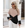 Zeagoo Oversized Sweater for Women 2026 Crewneck Long Sleeve Fall Clothes(Jh550)