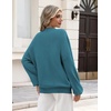 Zeagoo Oversized Sweater for Women 2026 Crewneck Long Sleeve Fall Clothes(Lake Blue)