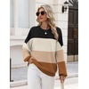 Zeagoo Oversized Sweater for Women 2026 Crewneck Long Sleeve Fall Clothes(Tw638)