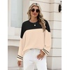 Zeagoo Oversized Sweater for Women 2026 Crewneck Long Sleeve Fall Clothes(Tw724)