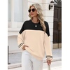 Zeagoo Oversized Sweater for Women 2026 Crewneck Long Sleeve Fall Clothes(Tw724)
