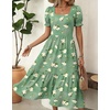 Zeagoo Summer Dresses for Women Flowy Casual Midi Dress Short Sleeve Tiered Dress Beach Vacation Sundresses with Pockets(Bf49)