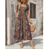 Zeagoo Summer Dresses for Women Flowy Casual Midi Dress Short Sleeve Tiered Dress Beach Vacation Sundresses with Pockets(Mz721)