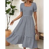 Zeagoo Summer Dresses for Women Flowy Casual Midi Dress Short Sleeve Tiered Dress Beach Vacation Sundresses with Pockets(Tz452)