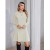 Zeagoo Sweater Dress for Women Fall 2026 Long Sleeve Crew Neck Ribbed Knit Fit and Flare A-Line Dresses(Beige)