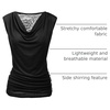 Zeagoo Tank Top for Women Trendy Going Out Tops Sleeveless Shirts Ruched Business Casual Basic Tunic Tops(Black)