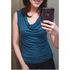 Zeagoo Tank Top for Women Trendy Going Out Tops Sleeveless Shirts Ruched Business Casual Basic Tunic Tops(Dark Cyan)