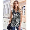 Zeagoo Tank Top for Women Trendy Going Out Tops Sleeveless Shirts Ruched Business Casual Basic Tunic Tops(Floral Cx273)