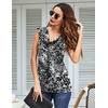 Zeagoo Tank Top for Women Trendy Going Out Tops Sleeveless Shirts Ruched Business Casual Basic Tunic Tops(Floral Cx273)