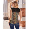 Zeagoo Tank Top for Women Trendy Going Out Tops Sleeveless Shirts Ruched Business Casual Basic Tunic Tops(Floral Mz721)