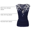 Zeagoo Tank Top for Women Trendy Going Out Tops Sleeveless Shirts Ruched Business Casual Basic Tunic Tops(Floral Sf103)