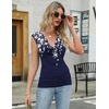 Zeagoo Tank Top for Women Trendy Going Out Tops Sleeveless Shirts Ruched Business Casual Basic Tunic Tops(Floral Sf103)
