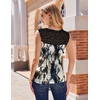 Zeagoo Tank Top for Women Trendy Going Out Tops Sleeveless Shirts Ruched Business Casual Basic Tunic Tops(Floral Zr220)