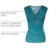 Zeagoo Tank Top for Women Trendy Going Out Tops Sleeveless Shirts Ruched Business Casual Basic Tunic Tops(Gradient Leaf)