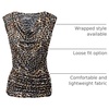 Zeagoo Tank Top for Women Trendy Going Out Tops Sleeveless Shirts Ruched Business Casual Basic Tunic Tops(Leopard Print)