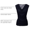 Zeagoo Tank Top for Women Trendy Going Out Tops Sleeveless Shirts Ruched Business Casual Basic Tunic Tops(Navy Blue)