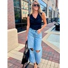 Zeagoo Tank Top for Women Trendy Going Out Tops Sleeveless Shirts Ruched Business Casual Basic Tunic Tops(Navy Blue)