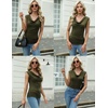 Zeagoo Tank Top for Women Trendy Going Out Tops Sleeveless Shirts Ruched Business Casual Basic Tunic Tops(Olive Green)