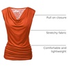 Zeagoo Tank Top for Women Trendy Going Out Tops Sleeveless Shirts Ruched Business Casual Basic Tunic Tops(Orange)