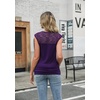 Zeagoo Tank Top for Women Trendy Going Out Tops Sleeveless Shirts Ruched Business Casual Basic Tunic Tops(Purple)