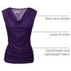 Zeagoo Tank Top for Women Trendy Going Out Tops Sleeveless Shirts Ruched Business Casual Basic Tunic Tops(Purple)