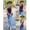 Zeagoo Tank Top for Women Trendy Going Out Tops Sleeveless Shirts Ruched Business Casual Basic Tunic Tops(Purple)
