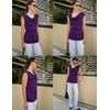 Zeagoo Tank Top for Women Trendy Going Out Tops Sleeveless Shirts Ruched Business Casual Basic Tunic Tops(Purple)