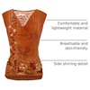 Zeagoo Tank Top for Women Trendy Going Out Tops Sleeveless Shirts Ruched Business Casual Basic Tunic Tops(Red Orange)