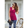 Zeagoo Tank Top for Women Trendy Going Out Tops Sleeveless Shirts Ruched Business Casual Basic Tunic Tops(Rose)