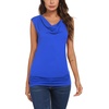 Zeagoo Tank Top for Women Trendy Going Out Tops Sleeveless Shirts Ruched Business Casual Basic Tunic Tops(Royal Blue)