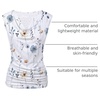 Zeagoo Tank Top for Women Trendy Going Out Tops Sleeveless Shirts Ruched Business Casual Basic Tunic Tops(White Pink Floral)